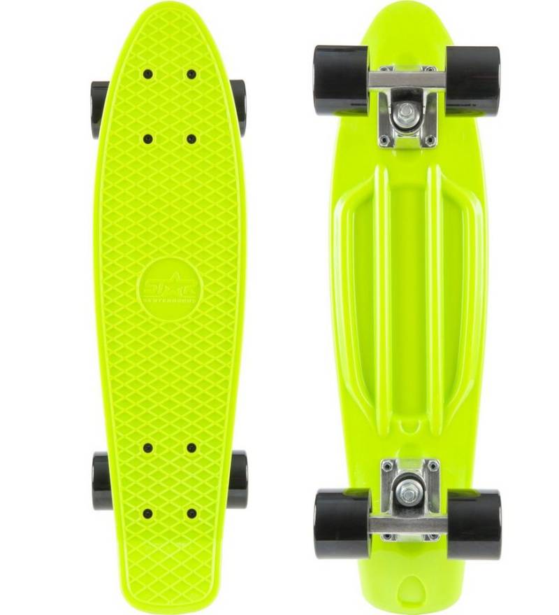 STAR-SKATEBOARDS Skateboard Retroboard, ab 8 Jahre, ab 125 cm, Jungen, Mädchen, 60 mm Rollen, ABEC-7 Kugellager, 78A Rollenhärte, bis 100 kg von STAR-SKATEBOARDS