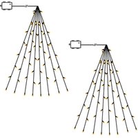 Baummantel Lichterkette Außen Batterie led Baummantel Lichterkette Baum 2er Set Weihnachtsbaum Lichterkette Tannenbaum Lichterkette Christbaum von STAR TRADING