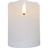 Kleine Echtwachskerze Rustic flackernd Timer h 10cm ø 75mm von STAR TRADING