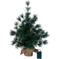 Star Trading - Künstlicher Weihnachtsbaum Furu von Kiefer Tannenbaum klein in Grün mit led Lichterkette und Timer für innen, warmweiß, von STAR TRADING