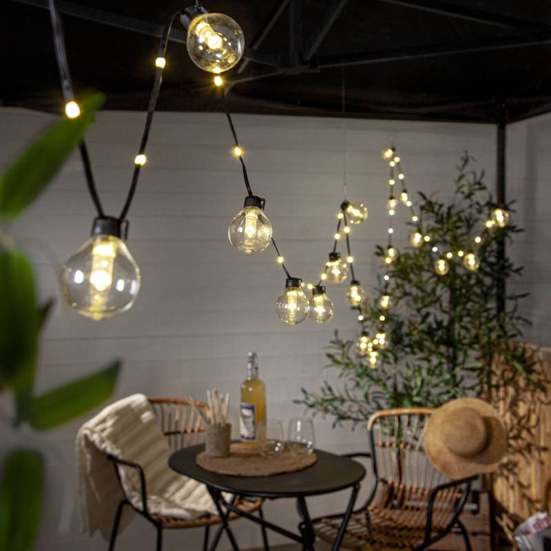 LED-Lichterkette Bolla, klar, Kunststoff Länge 5,3 m 20-flg. von STAR TRADING