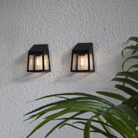 LED-Solar-Wandleuchte 'Wally', 2er Set, schwarz von STAR TRADING