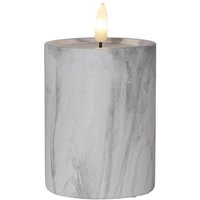 Star Trading - led Kerze Flamme Marble in Grau 125x75mm - grey von STAR TRADING