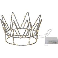 Star Trading - led Krone ,Crown' aus Metall, leuchtende Krone mit 70 Dew-Drop LEDs, Batterien + Timer, silber, ø 17cm Star Trading - led Krone ,Crown' aus Metall, leuchtende Krone mit 70 Dew-Drop LEDs, Batterien + Timer, silber, ø 17cm von STAR TRADING