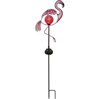 Led Solar Erdspießleuchte Flamingo, pink, Metall, - red - Star Trading von STAR TRADING