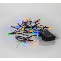 Led lichterkette batterie 40 led 28 m batterie timer innen auenbereich ip44 multi von STAR TRADING