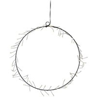 Star Trading - Leuchtender LED-Kranz ,Nike', Batterie + Timer, 80 LEDs, schwarzer Metallring, ø 30cm von STAR TRADING