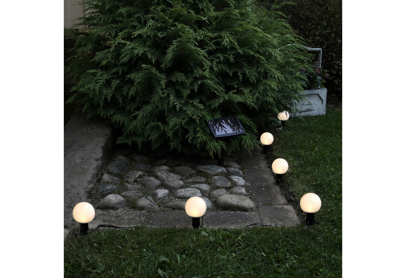 STAR TRADING Außen-Deckenleuchte Globus, LED Solar-Lichterkette,Globus', 6 kleine Kugelleuchten, Dämmerungssen STAR TRADING Außen-Deckenleuchte Globus, LED Solar-Lichterkette,Globus', 6 kleine Kugelleuchten, Dämmerungssen von STAR TRADING