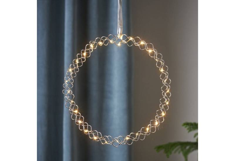 STAR TRADING Dekokranz LED Lichtkranz Fenster Türschmuck Wandkranz 30LED silber D: 30cm Innen STAR TRADING Dekokranz LED Lichtkranz Fenster Türschmuck Wandkranz 30LED silber D: 30cm Innen von STAR TRADING