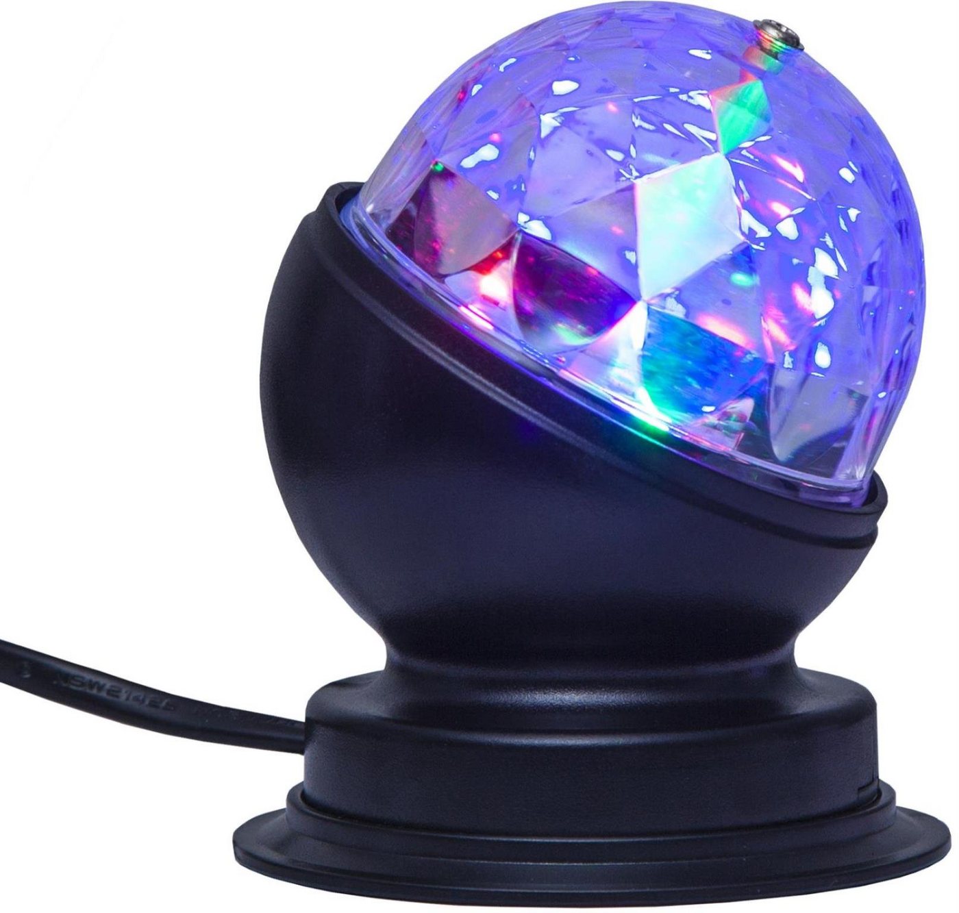 SATISFIRE Discolicht Disco-Lamp Lichteffekt für Party + Dekoration 3-Farbiges Farbenspiel von SATISFIRE