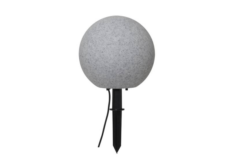 STAR TRADING Gartenleuchte Gartenkugel mit Erdspieß Kugelleuchte E27 Fassung D: 30cm Kabel grau von STAR TRADING