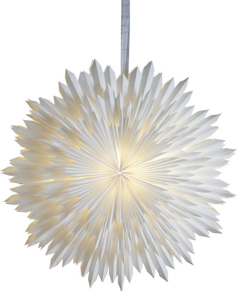 STAR TRADING Hängeleuchte Papierstern Ice, Ø 70 cm, mit 6 Stunden Timer, Timerfunktion, LED fest integriert, Warmweiß, inkl. LED Lichterkette "Lighty", einfach und elegant STAR TRADING Hängeleuchte Papierstern Ice, Ø 70 cm, mit 6 Stunden Timer, Timerfunktion, LED fest integriert, Warmweiß, inkl. LED Lichterkette "Lighty", einfach und elegant von STAR TRADING