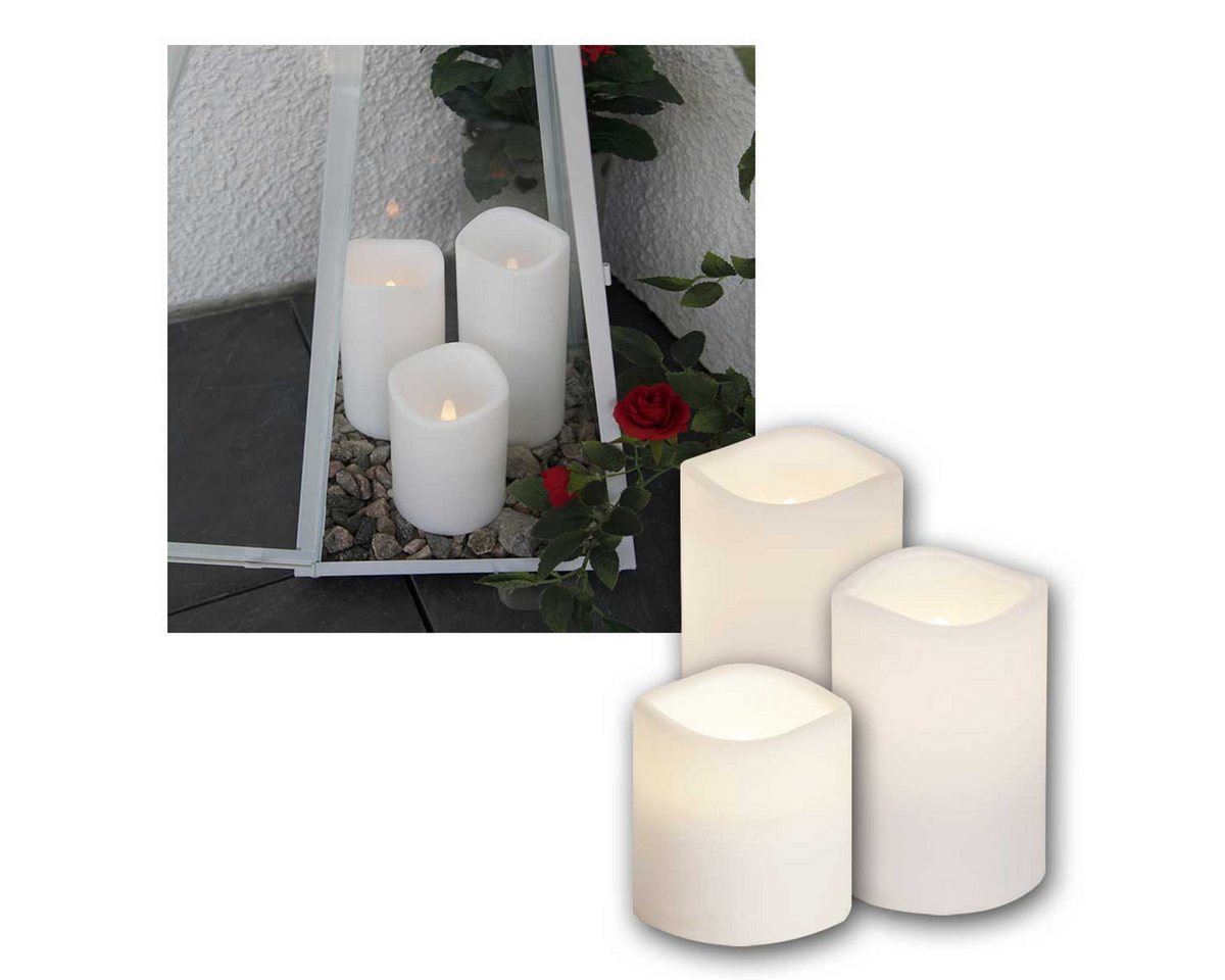 STAR TRADING LED Außen-Deckenleuchte LED Außen Kerzen weiß, 3er Set Ø7,5cm, mit Timer, warmweiß STAR TRADING LED Außen-Deckenleuchte LED Außen Kerzen weiß, 3er Set Ø7,5cm, mit Timer, warmweiß von STAR TRADING