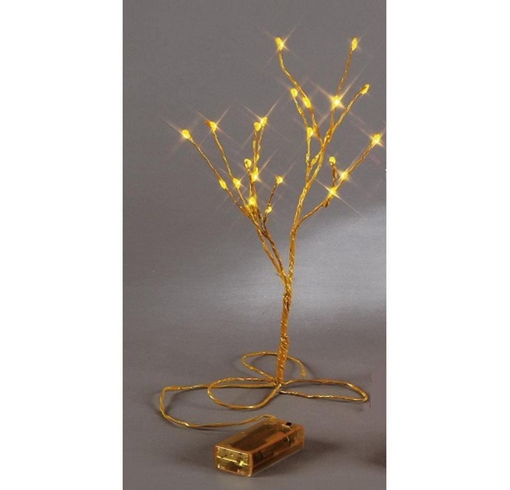 STAR TRADING LED-Leuchtzweig 725-50 LED Minitree 30x15 cm gelb Batteriebetrieb von STAR TRADING