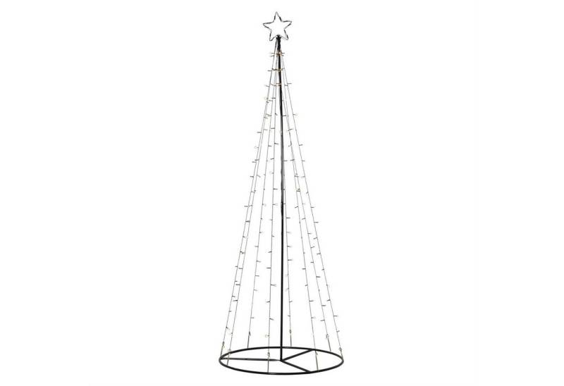 MARELIDA LED Baum LED Lichterbaum mit Sternspitze Weihnachtsbaum funkelnd 2,1m außen, LED Classic, warmweiß (2100K bis 3000K) von MARELIDA
