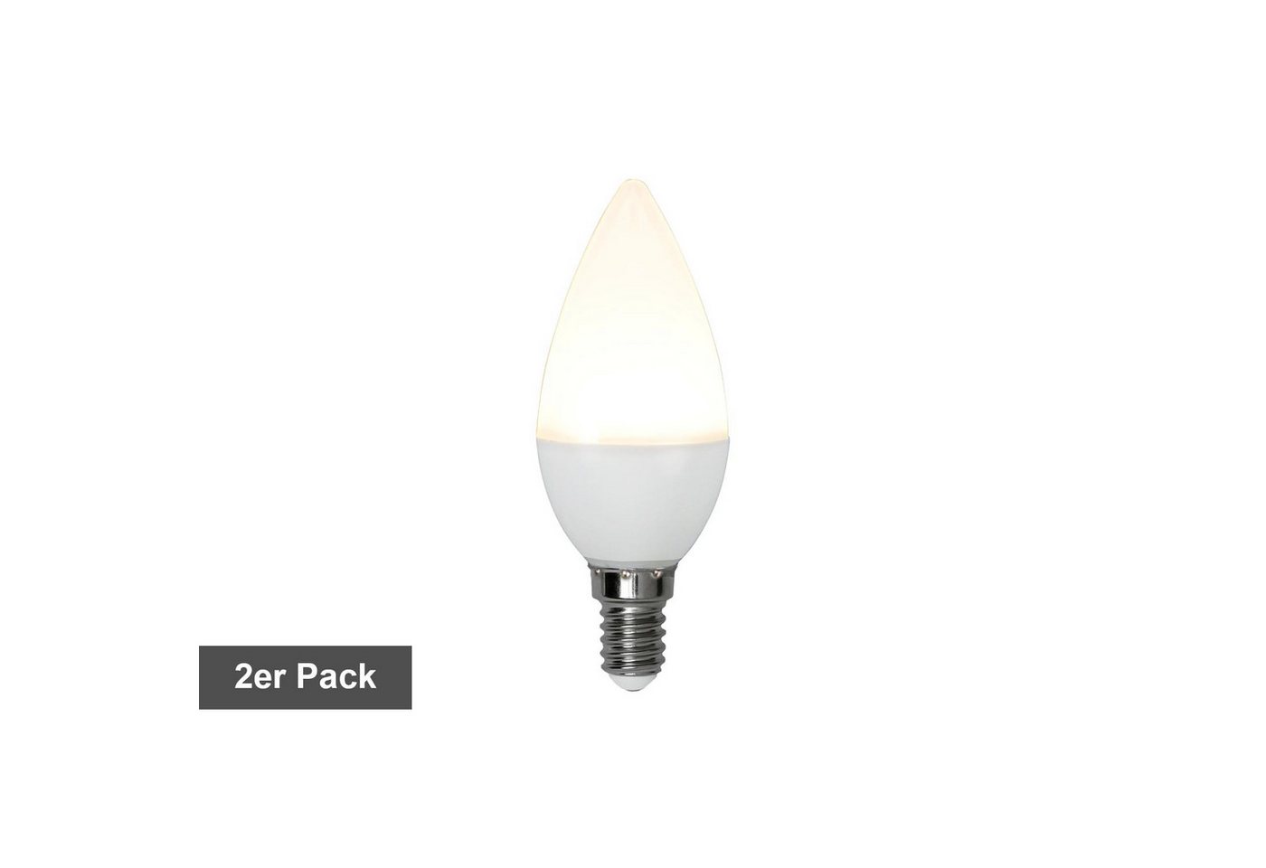 STAR TRADING LED Dekolicht, LED-Leuchtmittel Set,Opaque Basic', 2er Set, E14, 5,5W, 470lm, milchi STAR TRADING LED Dekolicht, LED-Leuchtmittel Set,Opaque Basic', 2er Set, E14, 5,5W, 470lm, milchi von STAR TRADING