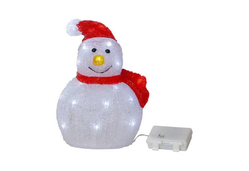 STAR TRADING LED Dekolicht Crystalo, LED Weihnachtsleuchte,Crystalo', Schneemann, Batterien + Timer, weiß- von STAR TRADING