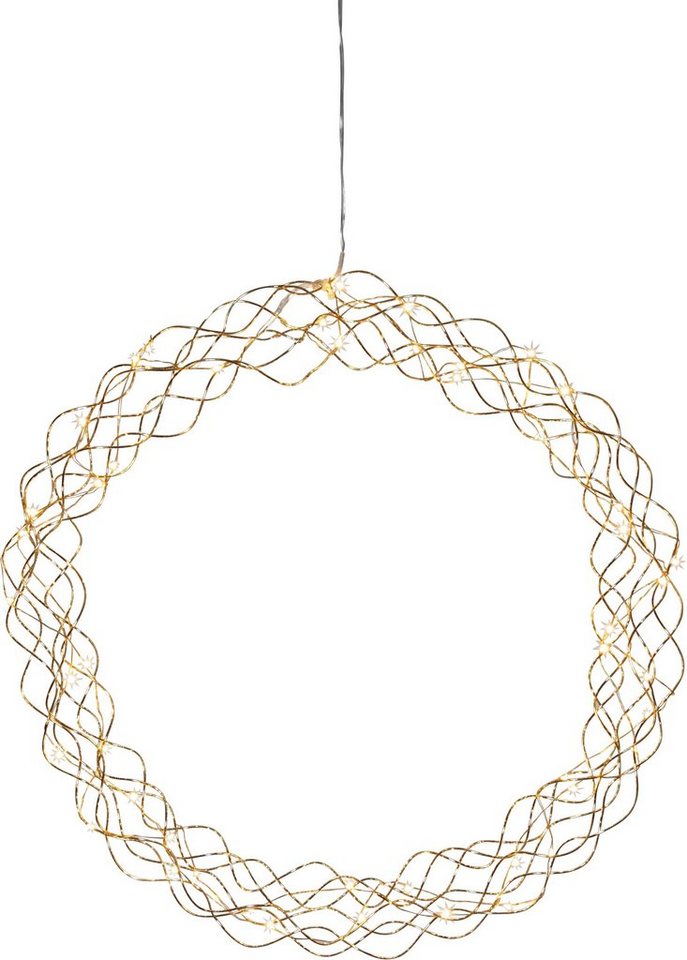 STAR TRADING LED Dekolicht Curly, Star Trading LED Dekokranz,Curly, gold, Ø 45cm von STAR TRADING