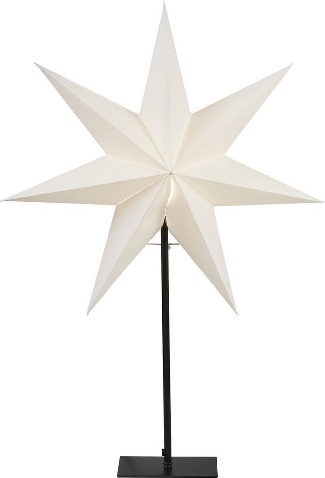 STAR TRADING LED Dekolicht Frozen, Stehlampe Weihnachtsstern Frozen 3D Papierstern Weihnachten in Weiß, D von STAR TRADING