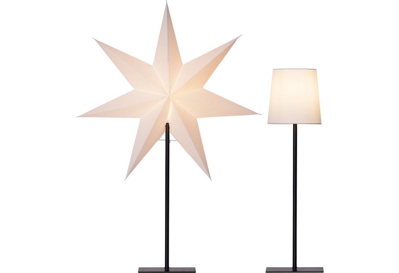 STAR TRADING LED Dekolicht Frozen, Star Trading Tischlampe Frozen mit Wechselschirm, weiß, 76cm/55cm von STAR TRADING