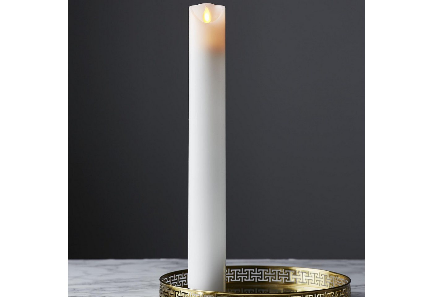 STAR TRADING LED Dekolicht LED-Kerzen "M-Twinkle" lang, 2er Set, bew. Flamme von STAR TRADING
