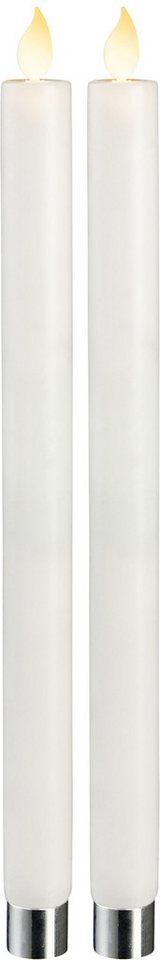 STAR TRADING LED-Kerze LED-Stabkerzen M-Twinkle, 2er-Set, weiß, 30cm (1-tlg) von STAR TRADING