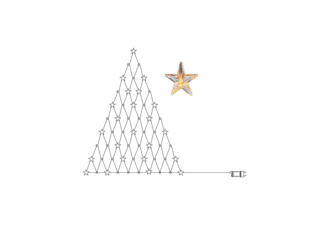 STAR TRADING LED Dekolicht Lichtervorhang Star Curtain, LED Lichternetz,Star Curtain', Form eines Weihnachtsbaums, Netzbetrie STAR TRADING LED Dekolicht Lichtervorhang Star Curtain, LED Lichternetz,Star Curtain', Form eines Weihnachtsbaums, Netzbetrie von STAR TRADING