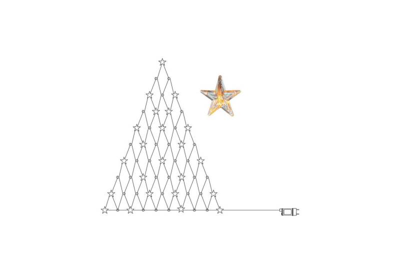 STAR TRADING LED Dekolicht Lichtervorhang Star Curtain, LED Lichternetz,Star Curtain', Form eines Weihnachtsbaums, Netzbetrie von STAR TRADING