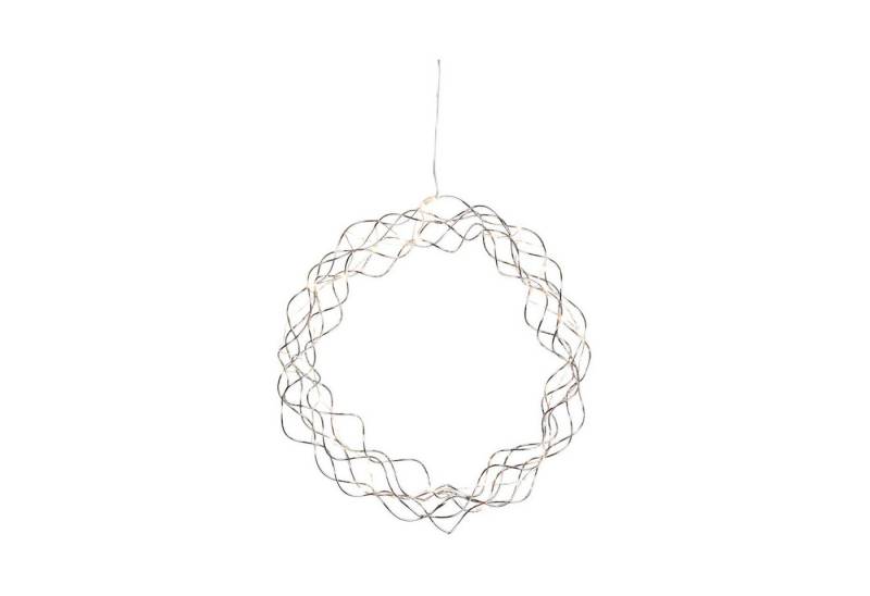 STAR TRADING LED Dekolicht Metallkranz Curly, Moderner LED Metallkranz,Curly', Hängeleuchte mit 30 LEDs, chrom, Ø 3 von STAR TRADING