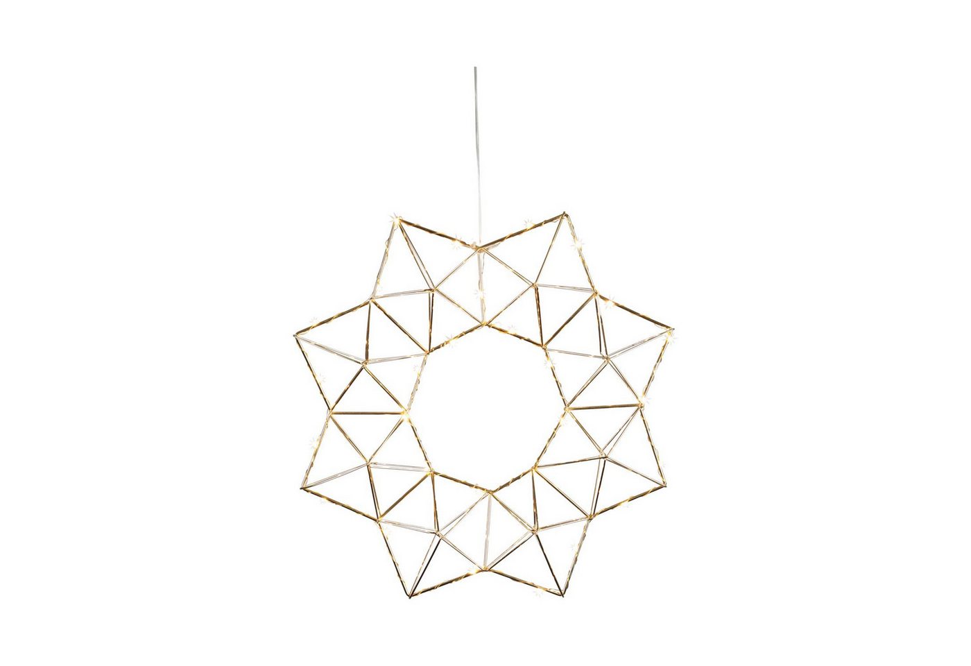 STAR TRADING LED Dekolicht Metallstern Edge, Leuchtender Metallstern,Edge', Hängeleuchte 3D Stern, 30 LEDs, messin STAR TRADING LED Dekolicht Metallstern Edge, Leuchtender Metallstern,Edge', Hängeleuchte 3D Stern, 30 LEDs, messin von STAR TRADING