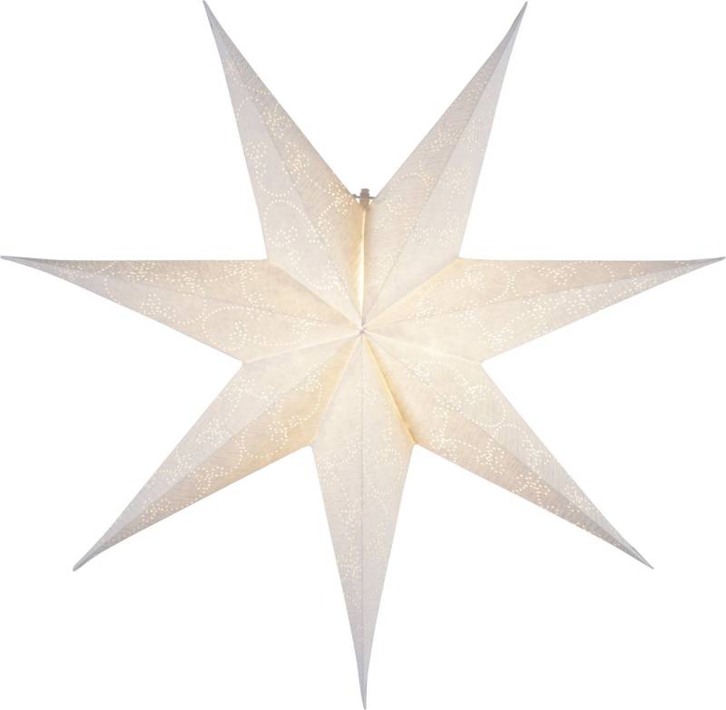 STAR TRADING LED Dekolicht Papierstern Decorus, handgeschöpftes Papier, weiß, Ø 63cm, Papierstern Decorus, handgeschöpftes Papier, weiß, Ø 63cm von STAR TRADING