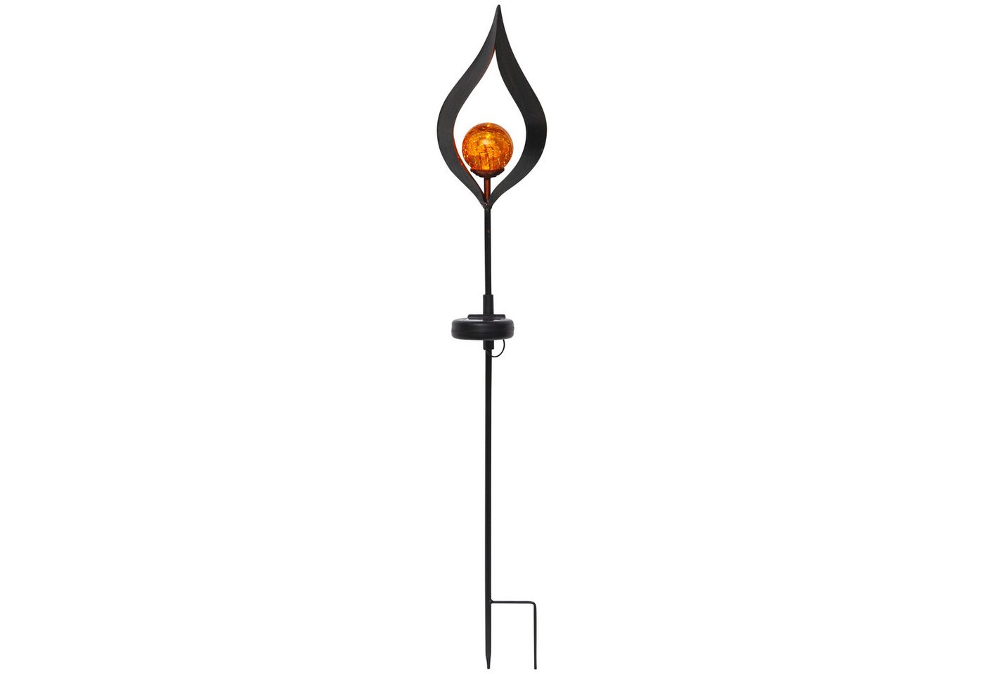 STAR TRADING LED Dekolicht Solar-Erdspieß Melilla, flammenförmig, 70x14cm, Solar-Erdspieß Melilla, flammenförmig, 70x14cm von STAR TRADING