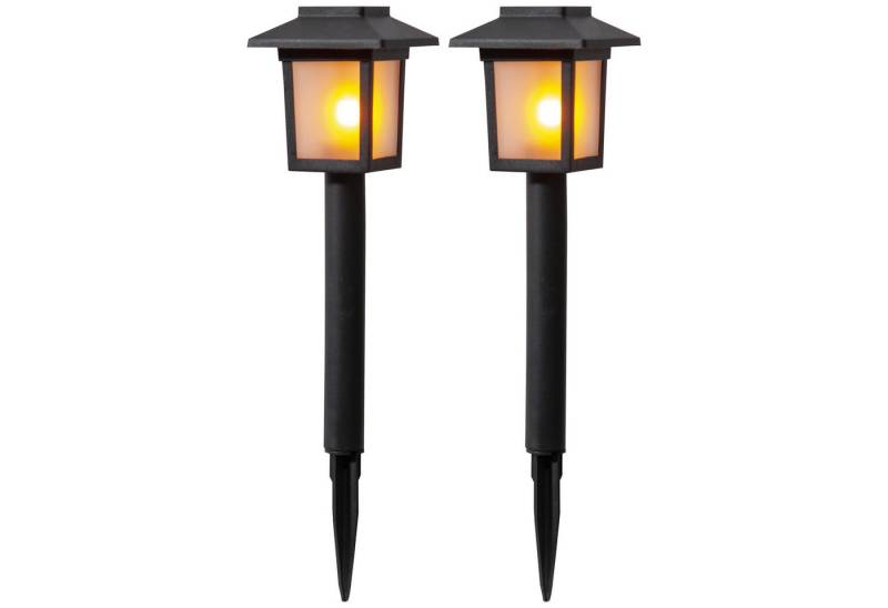 STAR TRADING LED Solarleuchte, Solar-Fackel Flame mini 2er-Set von STAR TRADING