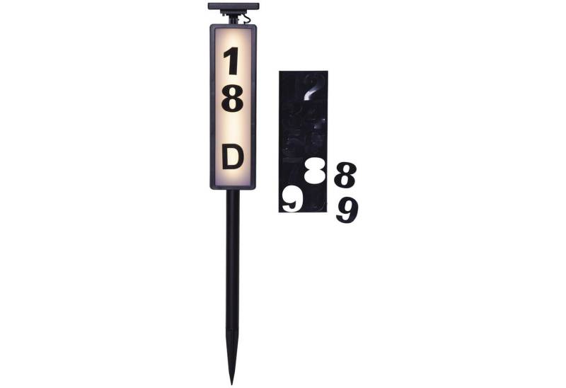 STAR TRADING LED Solarleuchte Pathy, Solar Hausnummer,Pathy mit LED Beleuchtung, Ziffern und Buchstaben von STAR TRADING