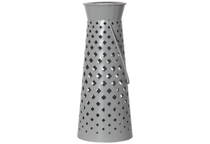 STAR TRADING LED Solarleuchte, Solar-Laterne, Tischlampe Romby Outdoor, grau, 13x32cm von STAR TRADING