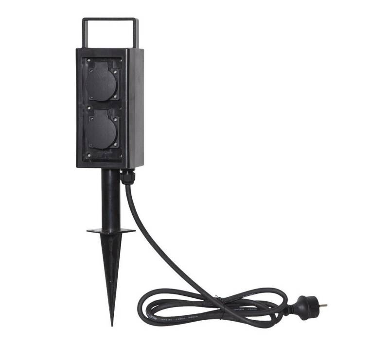 STAR TRADING LED Dekolicht Verteilersteckdose Plugge, Outdoor Verteiler-Steckdose,Plugge' mit Erdspieß, 4 Steckplätze beids von STAR TRADING
