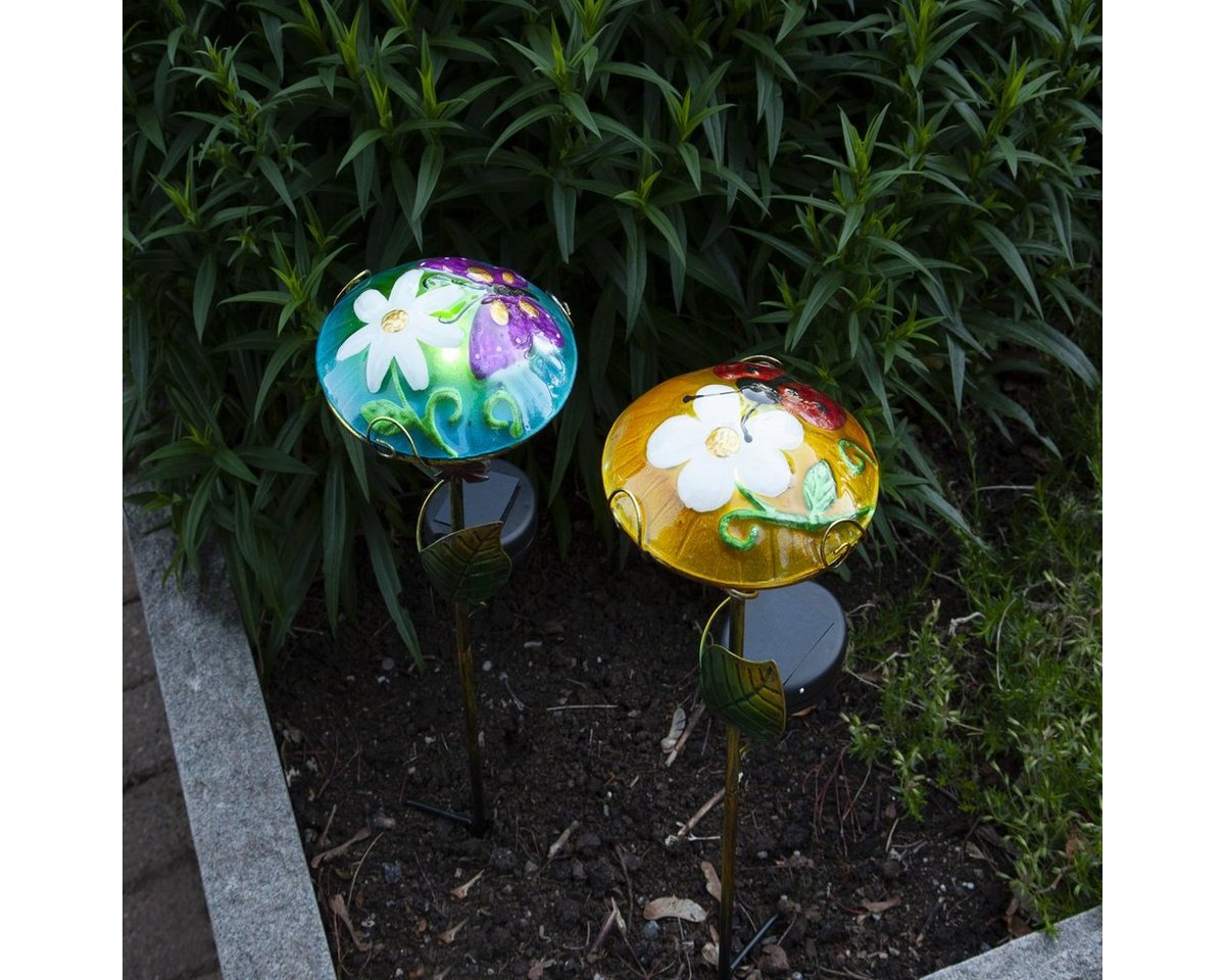 STAR TRADING LED Dekoobjekt LED Gartenleuchte Solarstab Glasschirm mit Schmetterling blau 44cm, LED Classic, kaltweiss (5300K bis 6000K) STAR TRADING LED Dekoobjekt LED Gartenleuchte Solarstab Glasschirm mit Schmetterling blau 44cm, LED Classic, kaltweiss (5300K bis 6000K) von STAR TRADING