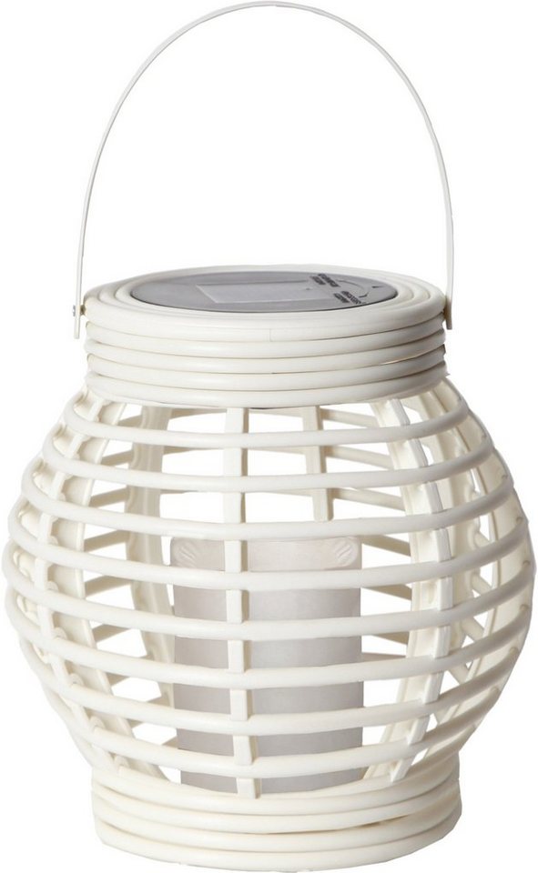 STAR TRADING LED Gartenleuchte LED Solar-Laterne "Lantern", weiß, ca. 16x16 cm, mit Akku von STAR TRADING