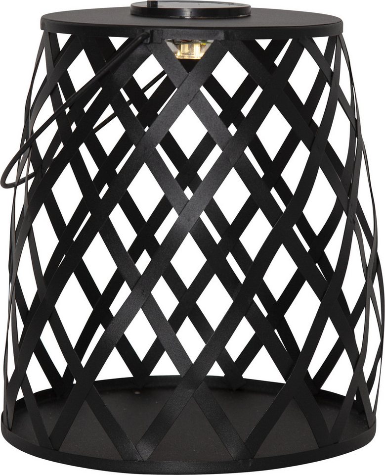 STAR TRADING LED Gartenleuchte Star LED-Solar-Laterne 'Calabria', Metall, ca.26x28 cm, Schwarz von STAR TRADING