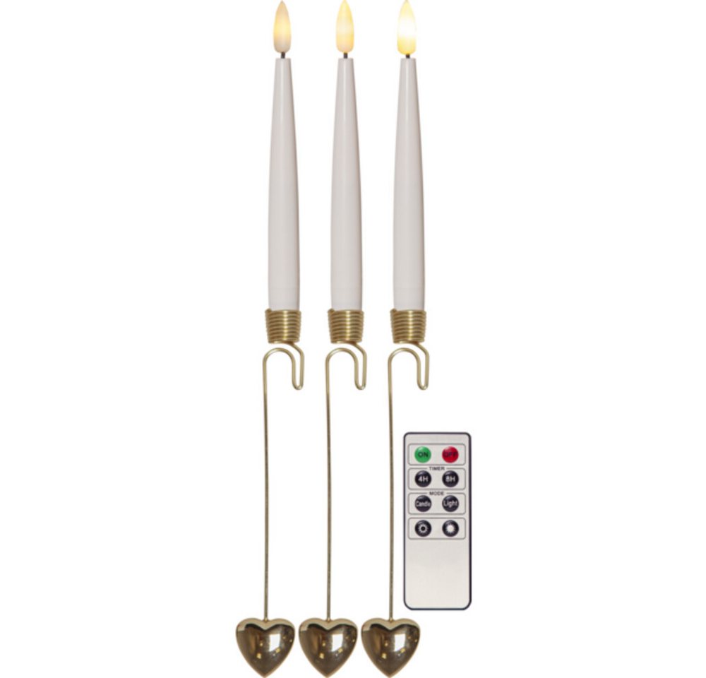 STAR TRADING LED-Kerze Flamme" 8-flammig, Glas, weiß, warmweiß, IP20, L30mm" von STAR TRADING
