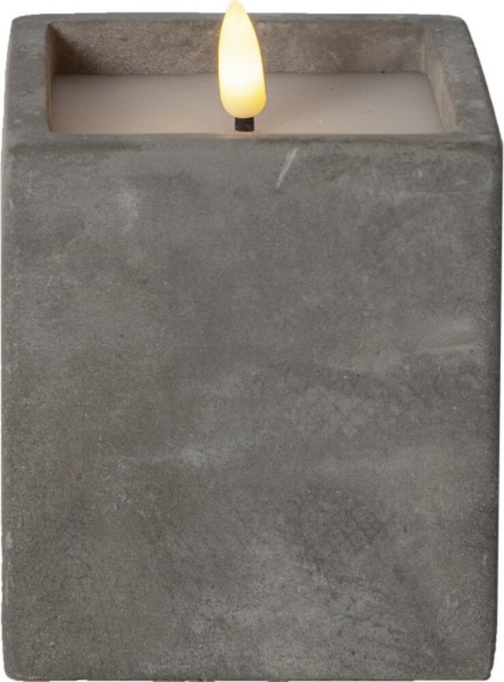 STAR TRADING LED-Kerze Kerze, batteriebetrieben, IP20, 90x90mm von STAR TRADING