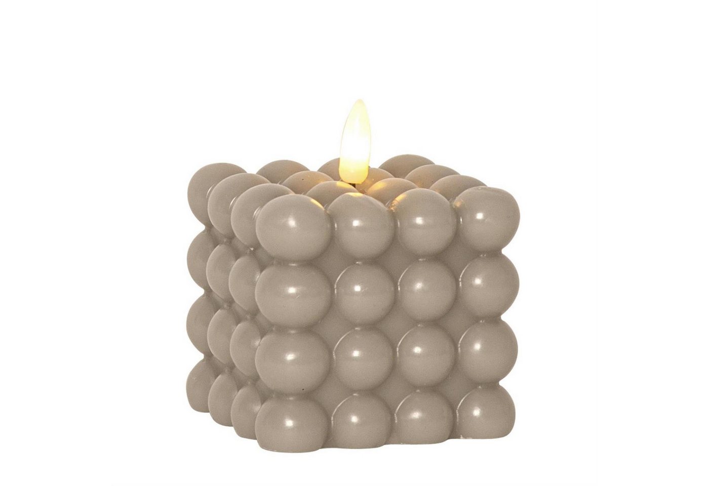 MARELIDA LED-Kerze LED Kerze Bubble Würfel Cube Kerze Echtwachs H: 9,5cm Timer creme MARELIDA LED-Kerze LED Kerze Bubble Würfel Cube Kerze Echtwachs H: 9,5cm Timer creme von MARELIDA