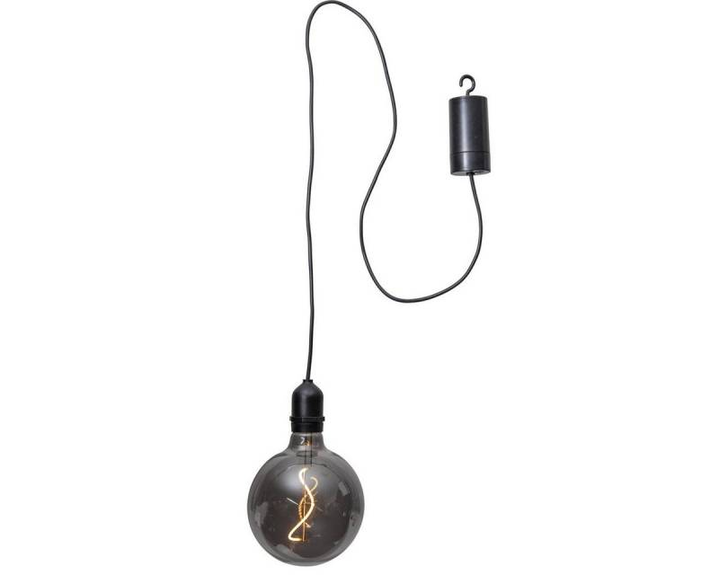 STAR TRADING LED Kugelleuchte LED Leuchtkugel Hängeleuchte Glaskugel 12,5cm für Garten Außen grau, LED Classic, warmweiß (2100K bis 3000K) von STAR TRADING