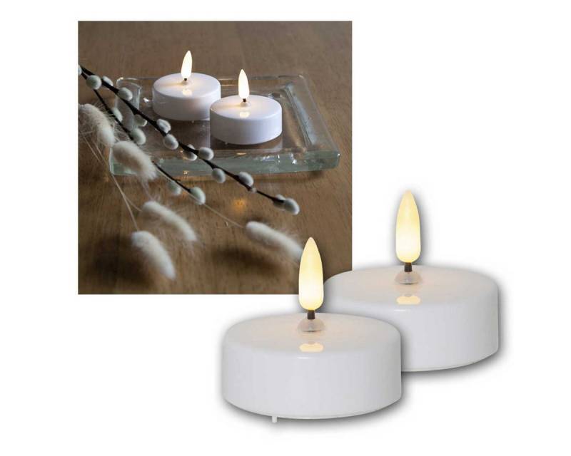 STAR TRADING LED-Leuchtmittel LED Teelicht Kerze 3D FLAMME, maxi, 2er Set, Timer, warmweiß STAR TRADING LED-Leuchtmittel LED Teelicht Kerze 3D FLAMME, maxi, 2er Set, Timer, warmweiß von STAR TRADING