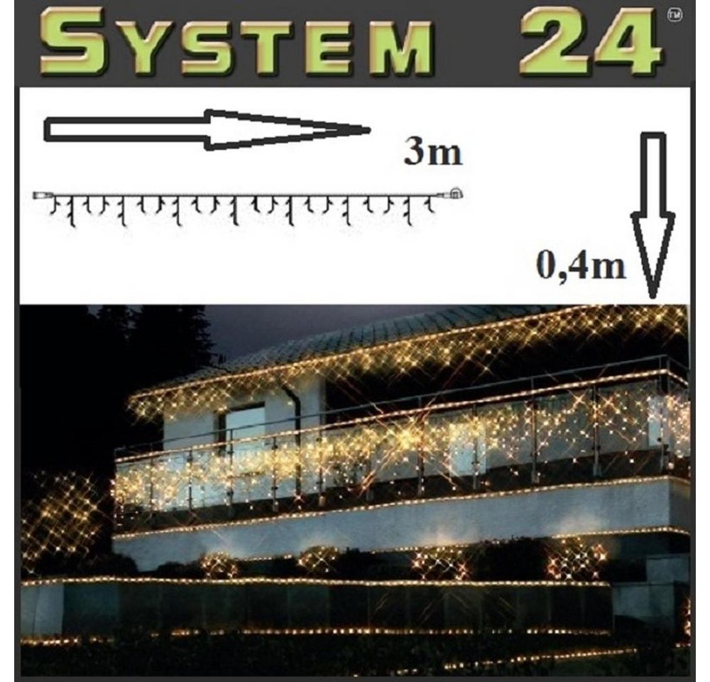 STAR Systemlichterkette 491-10 System 24 LED Eisregen-Lichterkette 49er ww von STAR