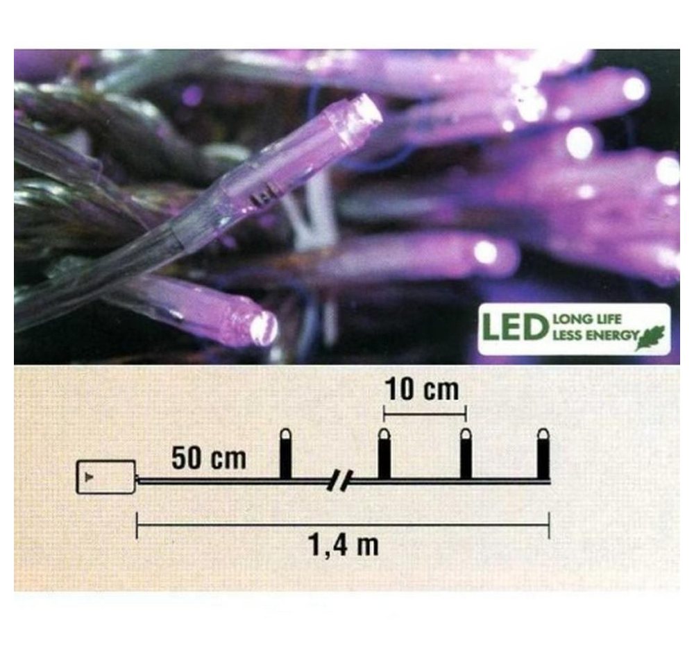 STAR TRADING LED-Lichterkette 725-25 Micro LED Lichterkette 10er Pink Batterie von STAR TRADING