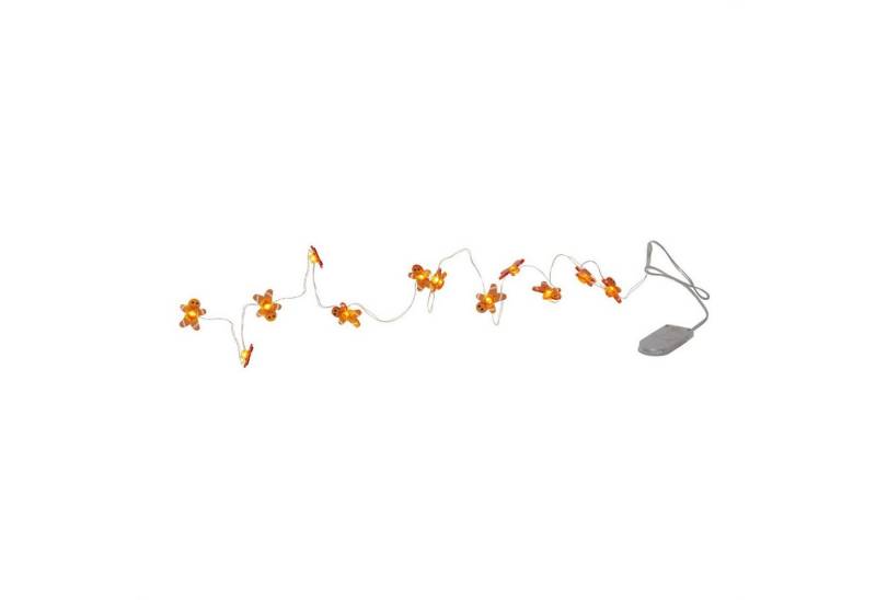 STAR TRADING LED-Lichterkette Lebkuchenmänner Weihnachtsdeko 12 LED 1,10m Batterie Innen, 12-flammig von STAR TRADING