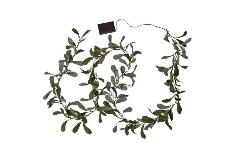 STAR TRADING LED-Lichterkette LED Mistelgirlande Tischdeko Advent 20 LED L: 180cm Batterie Timer, 20-flammig von STAR TRADING