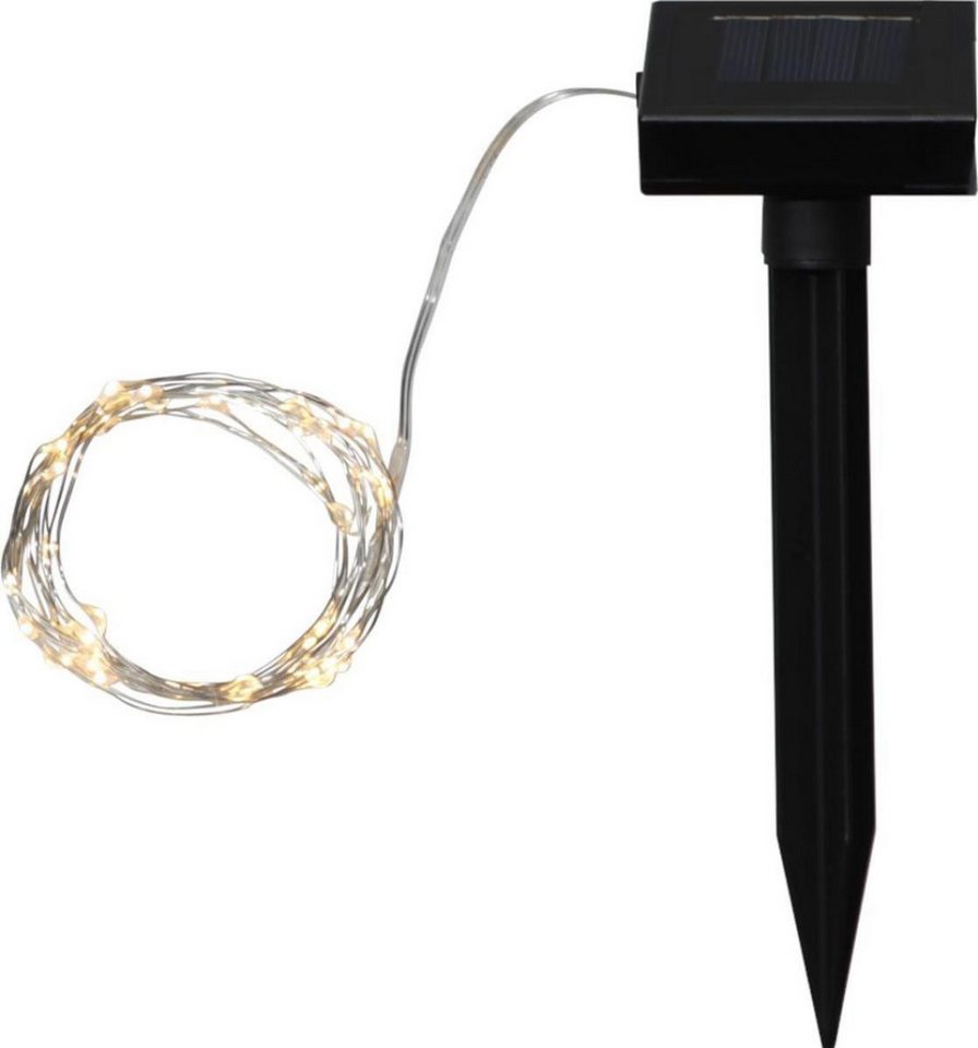 STAR TRADING LED-Lichterkette LED Solar Lichterkette Tautropfen Dew Drop 50LED Silberdraht 5m Sensor, 50-flammig STAR TRADING LED-Lichterkette LED Solar Lichterkette Tautropfen Dew Drop 50LED Silberdraht 5m Sensor, 50-flammig von STAR TRADING