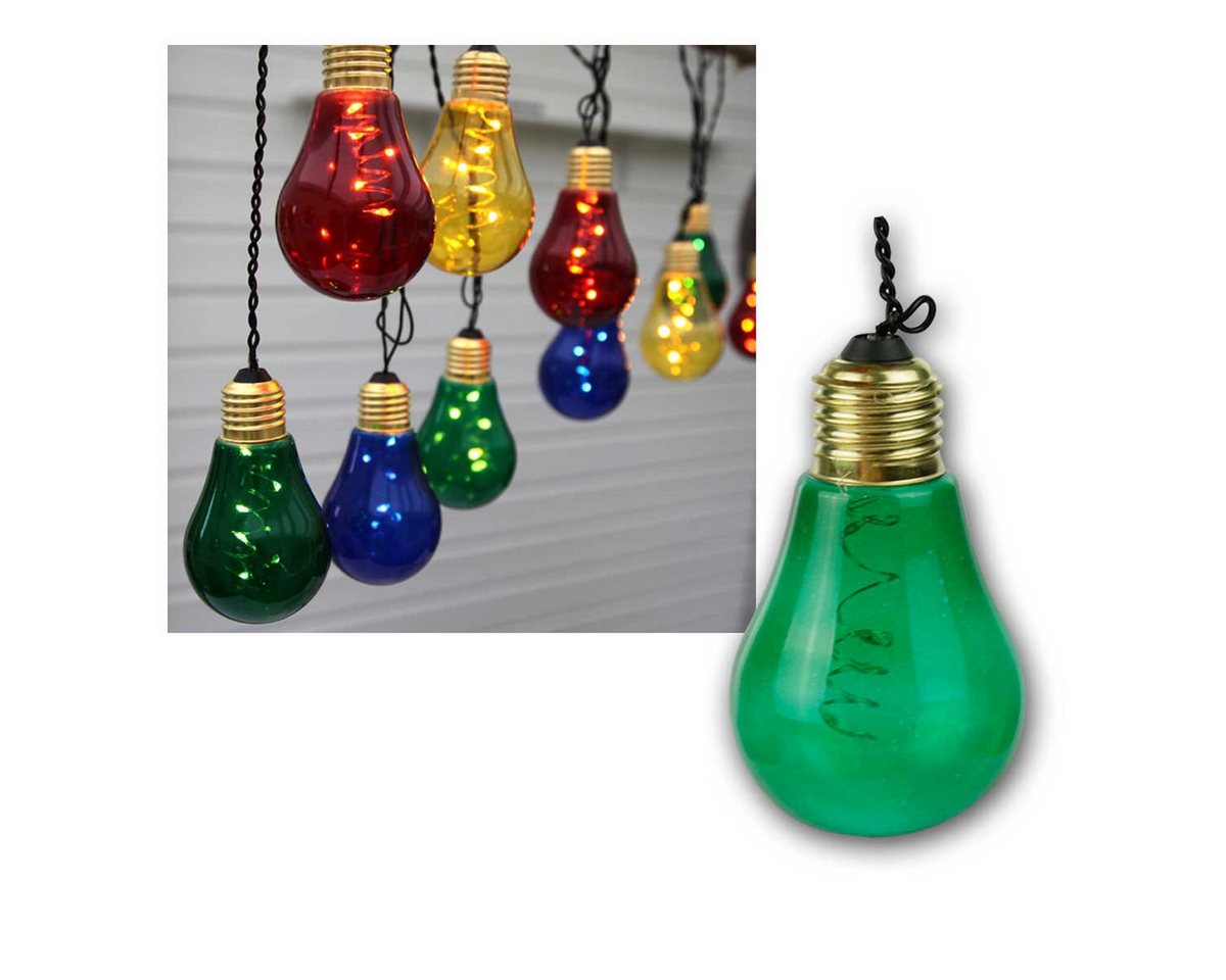 STAR TRADING LED-Lichterkette Lichterkette GLOW, 10x5 LED warm, Glas bunt, 230V von STAR TRADING